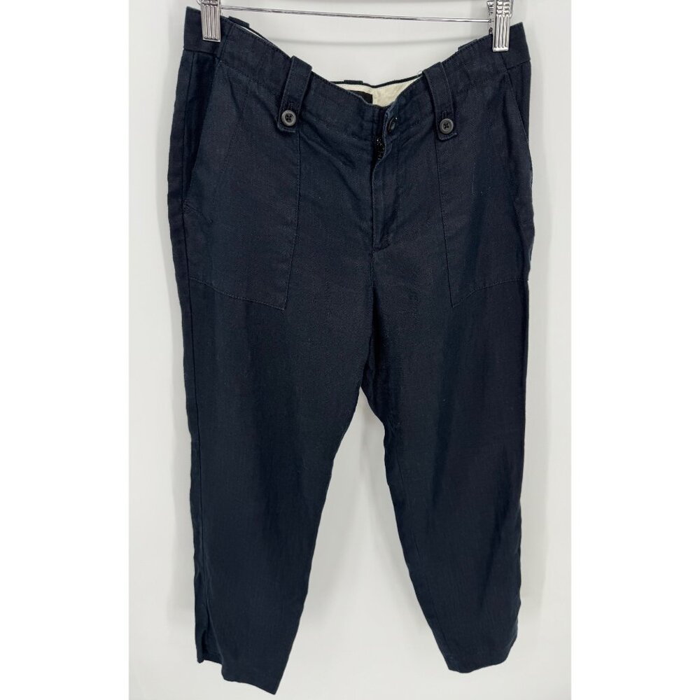 J.Crew Womens Linen Cropped Straight Leg Pants